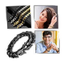 Cargar imagen en el visor de la galería, Pulsera ajustable con diseño de dragón de Midgard
 - Ozerty