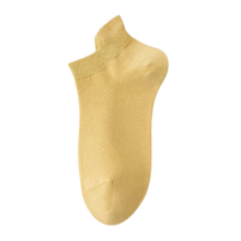 Cargar imagen en el visor de la galería, Calcetines tobilleros transpirables de algodón
 -Amarillo leche/EU35-40/UK4-6/US5-7 - Ozerty