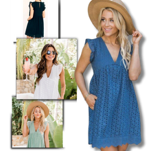 Cargar imagen en el visor de la galería, Elegante vestido de bordado inglés
 - Ozerty