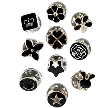 Cargar imagen en el visor de la galería, Elegantes broches de botón sin costura
 -Flores negras - Ozerty