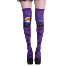 Cargar imagen en el visor de la galería, Calcetines de compresión para Halloween -Murciélagos y crepúsculo - Ozerty