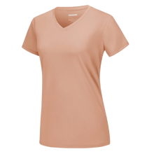 Cargar imagen en el visor de la galería, Camiseta de refrigeración instantánea para mujer con cuello de pico
 -Albaricoque - Ozerty