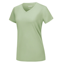 Cargar imagen en el visor de la galería, Camiseta de refrigeración instantánea para mujer con cuello de pico
 -Verde claro - Ozerty