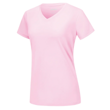 Cargar imagen en el visor de la galería, Camiseta de refrigeración instantánea para mujer con cuello de pico
 -Rosa claro - Ozerty