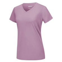 Cargar imagen en el visor de la galería, Camiseta de refrigeración instantánea para mujer con cuello de pico
 -Gris Morado - Ozerty