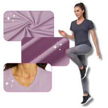 Cargar imagen en el visor de la galería, Camiseta de refrigeración instantánea para mujer con cuello de pico
 - Ozerty