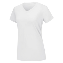 Cargar imagen en el visor de la galería, Camiseta de refrigeración instantánea para mujer con cuello de pico
 -Blanco - Ozerty