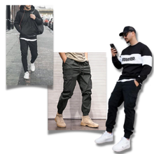 Cargar imagen en el visor de la galería, Pantalones cargo Slim Fit para hombre
 - Ozerty