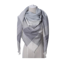 Cargar imagen en el visor de la galería, Bufanda de cashmere con tacto de lana de angora y diseño tartán
 -Oslo - Ozerty