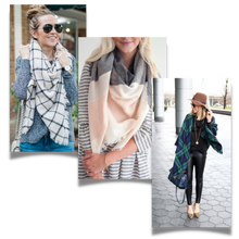 Cargar imagen en el visor de la galería, Bufanda de cashmere con tacto de lana de angora y diseño tartán
 - Ozerty