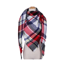 Cargar imagen en el visor de la galería, Bufanda de cashmere con tacto de lana de angora y diseño tartán
 -Zagreb - Ozerty