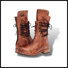 Cargar imagen en el visor de la galería, Botines vintage de cuero PU
 - Ozerty