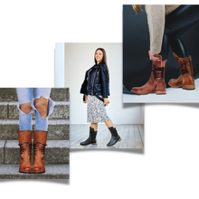 Cargar imagen en el visor de la galería, Botines vintage de cuero PU
 - Ozerty