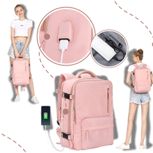 Cargar imagen en el visor de la galería, Mochila de viaje impermeable con carga USB
 - Ozerty