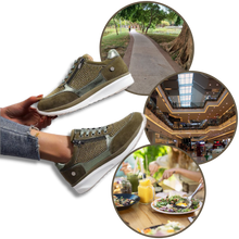 Cargar imagen en el visor de la galería, Zapatillas con cuña y cristales strass
 - Ozerty